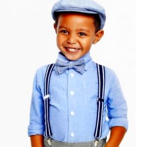Boys Toddler Dress Linen Shirt, light Blue 4T